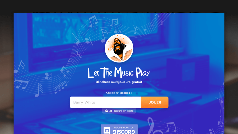 Maquette du jeu en ligne LetTheMusicPlay